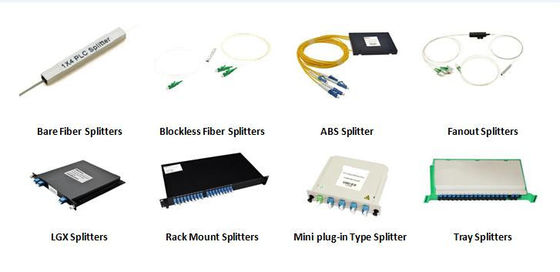 connettore a fibra ottica dello Sc APC del separatore dello SpA del supporto di scaffale 1U 1x2 1x4 1x8 1x16 1x32 1x64