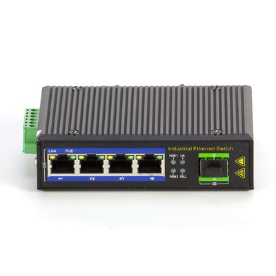 IP40 4 commutatore industriale 30W del porto 1000Mbps PoE con il porto ottico di SFP