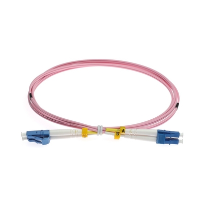 Colore rosa a fibra ottica monomodale 9/125um di LC-LC G657A1 Patchcord