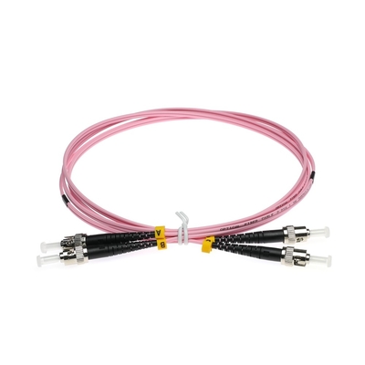 Colore rosa del cavo di toppa della fibra del duplex G652D MP LSZH di ST-ST