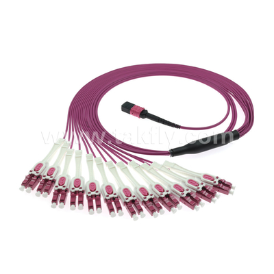 Tipo A/B/C Polarità 12 Fibra MPO MTP OM4 Cavo in fibra ottica per trasferimento rapido di dati