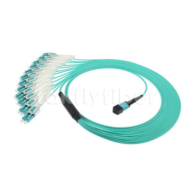 24 Core Fiber Optic Patch Cord MPO MTP Cable 12LC DX OM3 Fanout Patch Cord per LAN e WAN