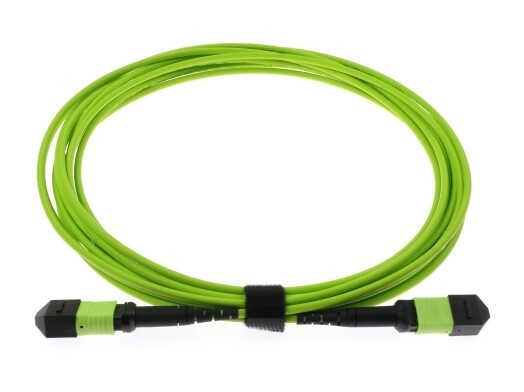 20m Lime Green OM5 MPO/MTP Fiber Optic Cable con connettore circonico ceramico