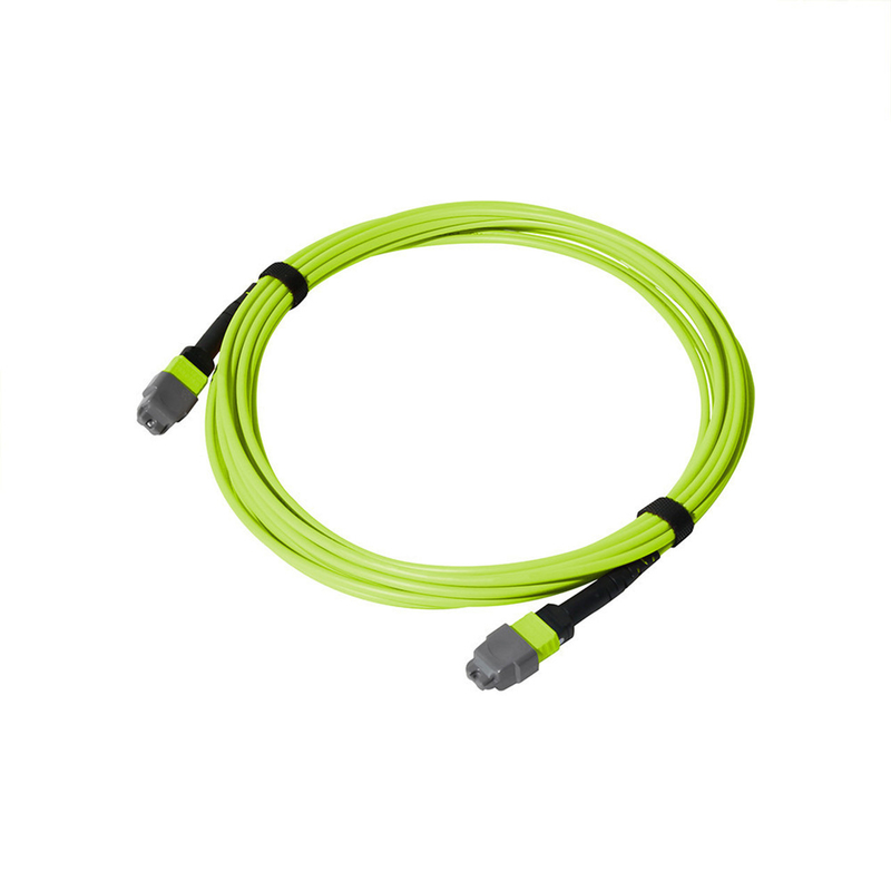 Cable a fibra ottica MPO MTP a 24 fibre multi-mode in verde calce