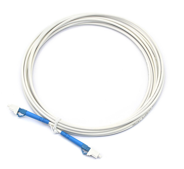 Basso tasso di perdita di inserimento LC Patch Cord Fibre Cable Duplex Simplex Color Bianco Jacket Collegatore bluastro