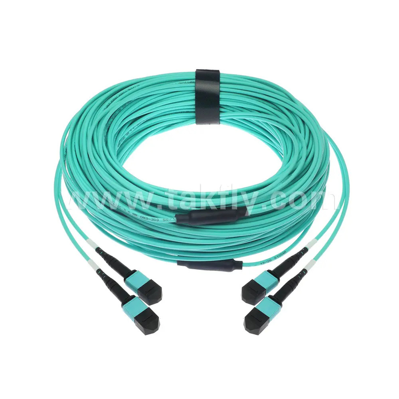 24 Core MTP Trunk Cable Jumper in fibra ottica per data center FTTX PVC personalizzabile