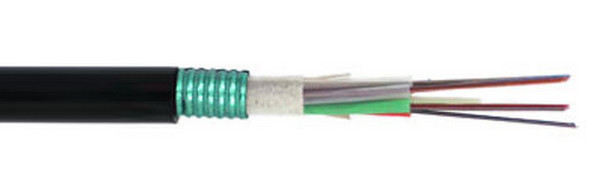 MDPE/HDPE GYTA 2-144F cavo ottico esterno con rinforzo centrale in filo d'acciaio