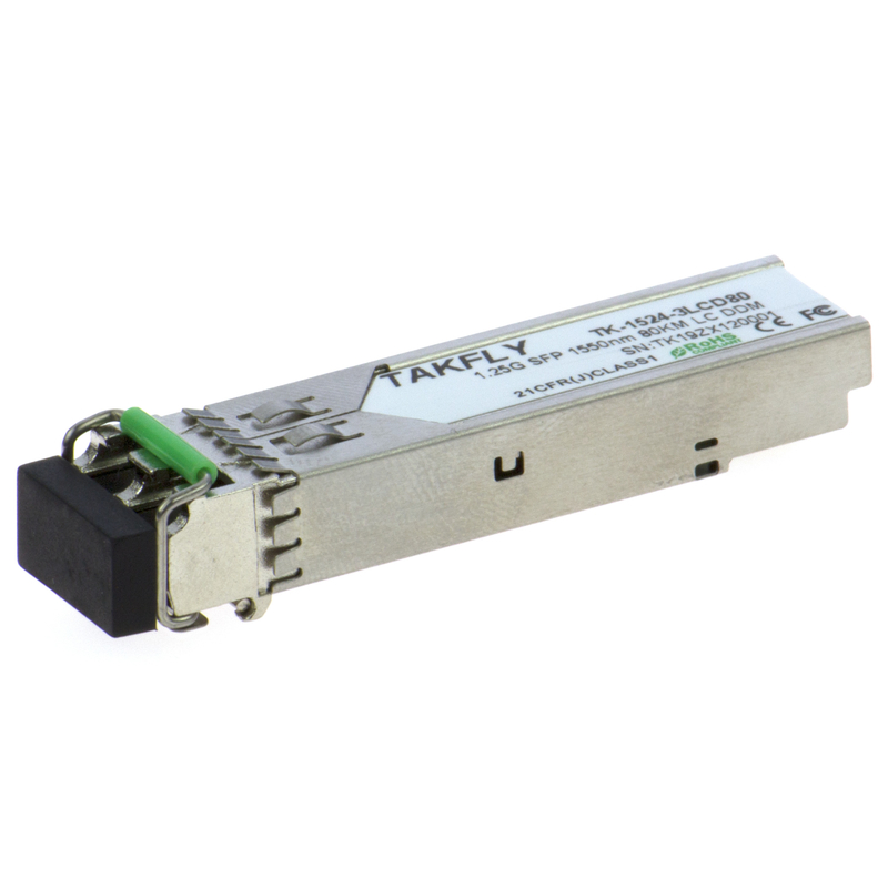 1.25G SFP 1550nm 80KM SMF DDM LC CISCO JUNIPER HUAWEI COMPATIBILE MODULO Trasmettitore Ottico con sensibilità del ricevitore -26dBm