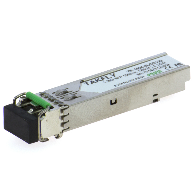 1.25G SFP 1550nm 120KM SMF DDM LC CISCO JUNIPER HUAWEI COMPATIBILE SFP MODULO di trasmettitore ottico per comunicazione a lunga distanza