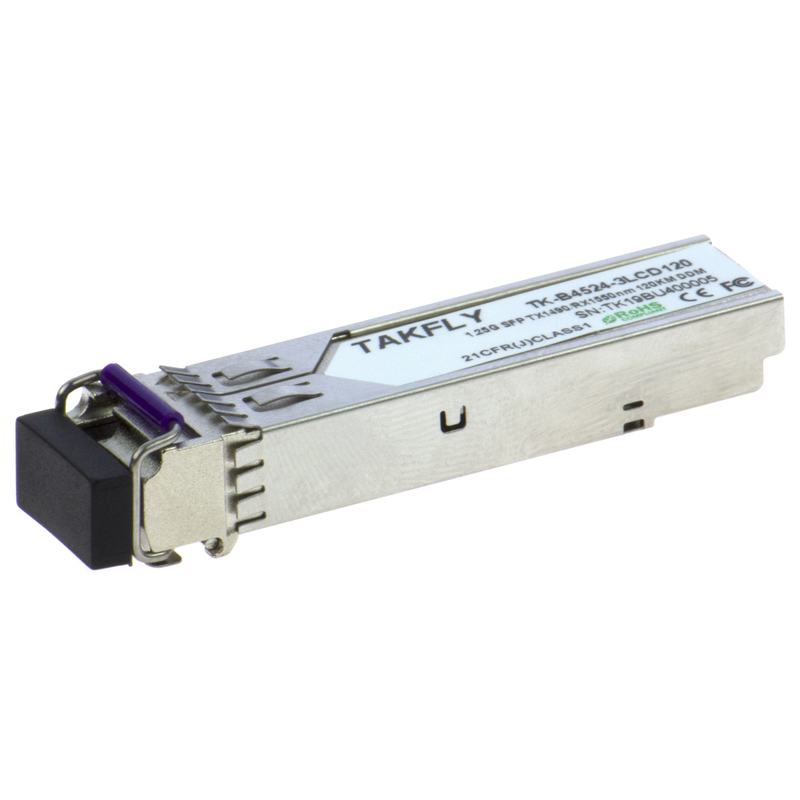 1.25G SFP BIDI Transceiver Tx1490/Rx1550nm 120KM SMF DDM LC CISCO JUNIPER HUAWEI COMPATIBILE