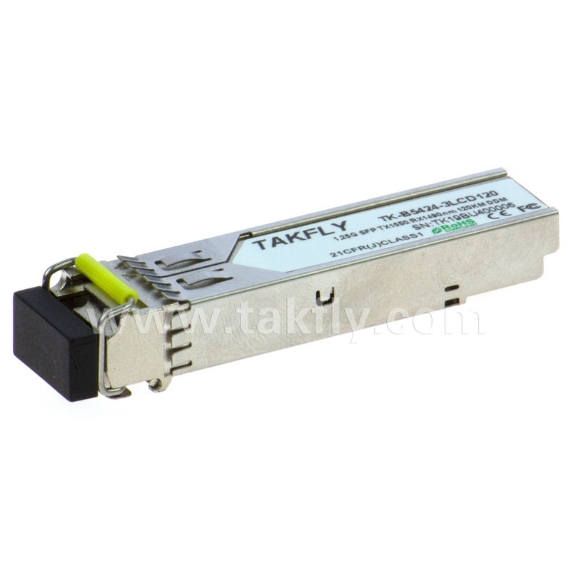 1.25G SFP BIDI OPTICAL TRANCEIVER MODULE Tx1550/Rx1490nm 120KM SMF DDM LC CISCO JUNIPER HUAWEI COMPATIBILE