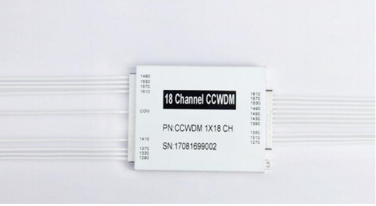 8 ch CCWDM Compact Coarse Wavelength Division Multiplexer con fibra G657A1 e connettore TBD