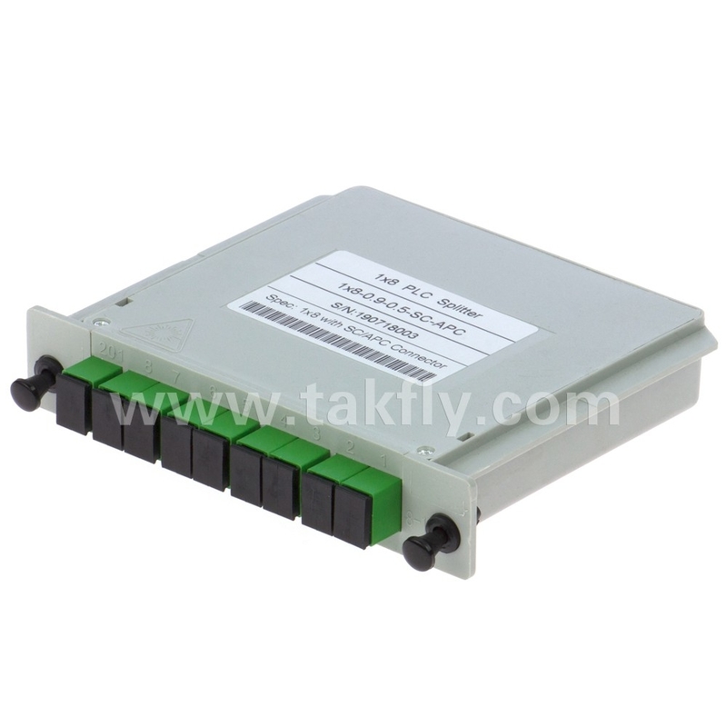1*8 Single Mode G657A1 Fiber Casette Tipo LGX PLC Splitter con connettore Sc/APC Alta affidabilità e stabilità