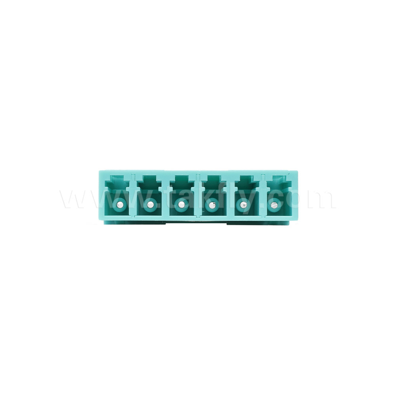 LC/PC 6 modi adattatore, MM OM3 ((Acqua), OM4 ((Violetto) Blu, Senza flange