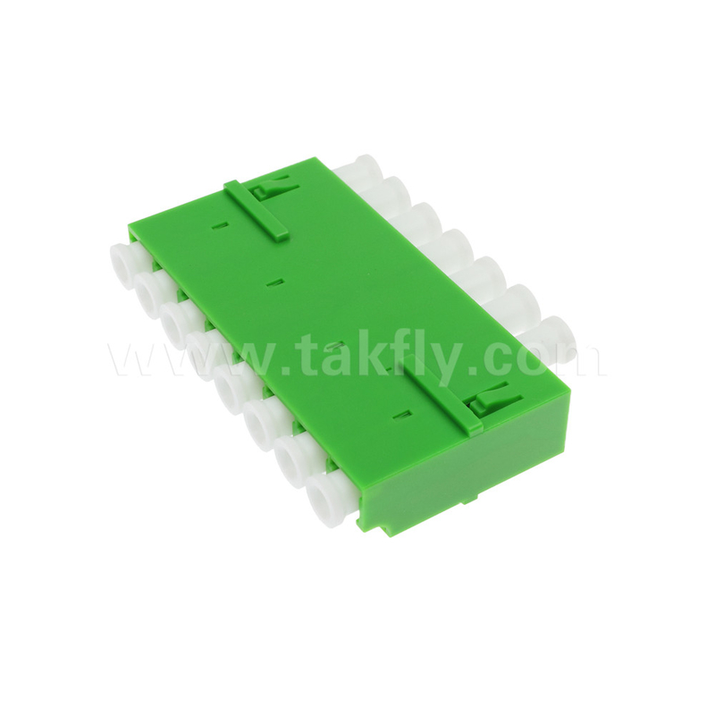 LC/UPC 8 Port Single Mode SM OS2, Verde, senza flange Adapter in fibra ottica per telecomunicazioni