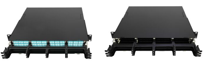 Pannello patch per cassette MPO ad alta densità 1U 2U 4U