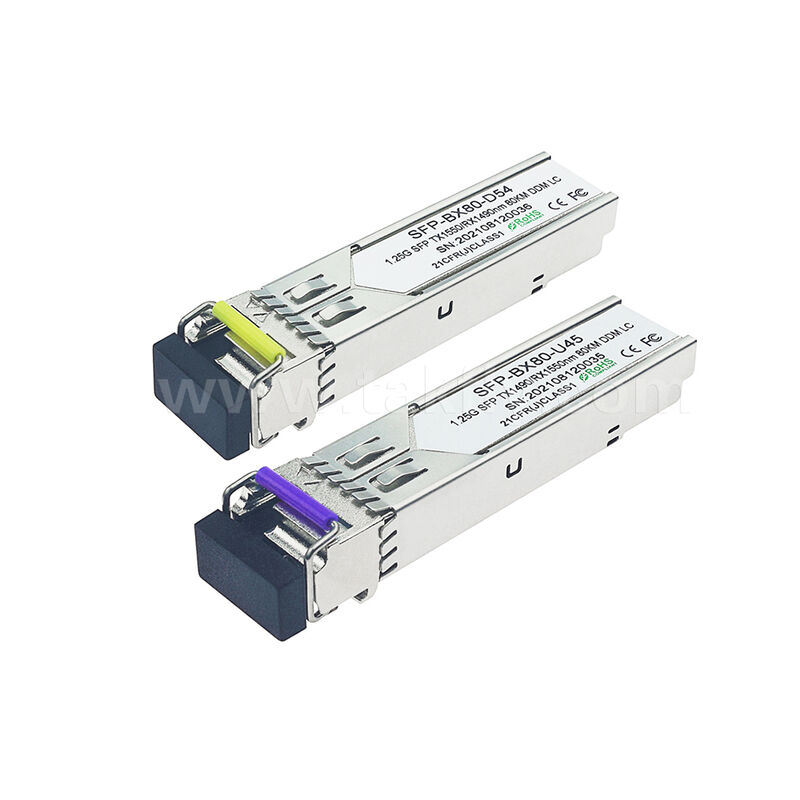 Ricetrasmettitore ottico bidirezionale SFP 1,25 gbps 80 km LC Tx1490nm/Rx1550nm per data center FTTX