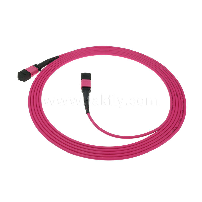 Cavo patchcord in fibra ottica MM Multimode OM4 MPO MTP Maschio Femmina 8F 12F 16F 24F / Cavo patch in fibra ottica / Cavo breakout ottico / Cavo trunk in fibra ottica con guaina esterna PVC LSZH OFNR OFNP