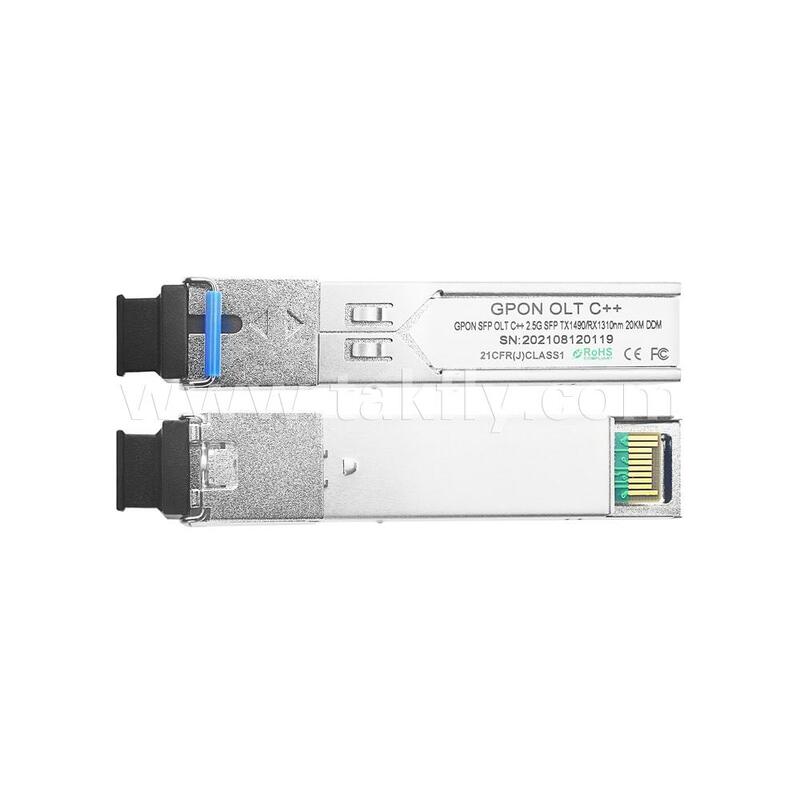 SFP GPON OLT Modulo di trasmettitore ottico di classe C++ per data center FTTH FTTX