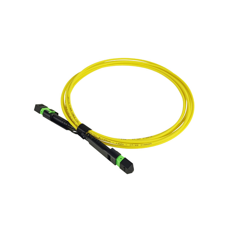 MPO MTP Fiber Connector with Pull Tab SM MM OM3 OM4 OM5 Fiber Optical Breakout Cable Fiber Optic Patchcord/Optical Fiber Patch Cable/Optical Fiber Trunk Cable/Optical Fiber Fanout Cable per elevata densità
