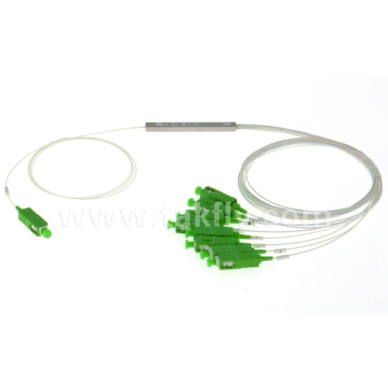Splitter PLC in Fibra Ottica 1*N in tubo d'acciaio SC APC/UPC 0.9mm per Data Center Telecom FTTX