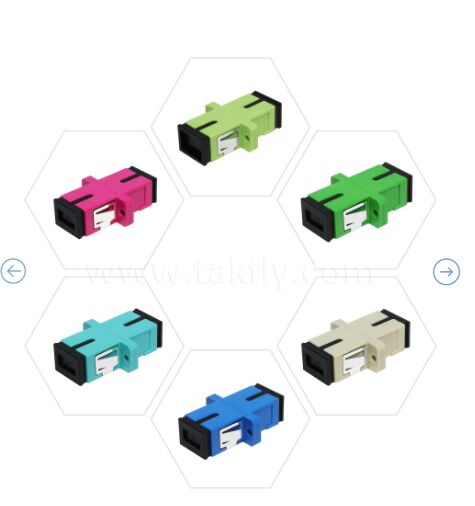 Adaptatore SC Simplex. Facile da installare e resistente alle basse e alte temperature. Accoppiatore a fibra ottica per la massima potenza.