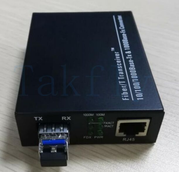 10/100/1000M Convertisseur automatico di media,Chip a bassa temperatura,senza ventola di raffreddamento,conversione affidabile da fibra a Ethernet