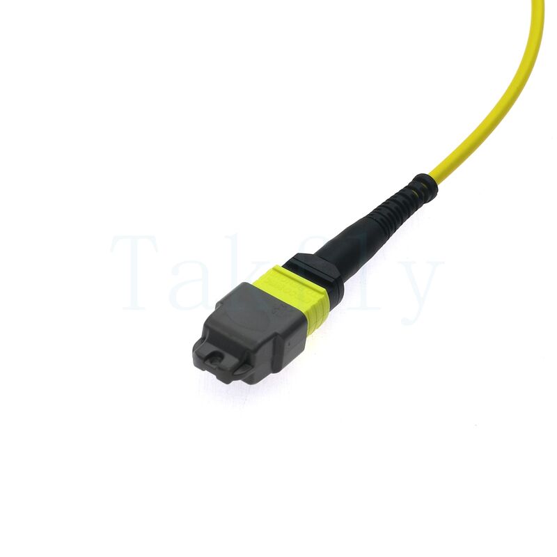 12F MTP(M) MTP(F) APC Patch Cord, SM G657A1, 1m, 3.0mm, LSZH Giallo, Boot insensibile alla piegatura, bassa perdita
