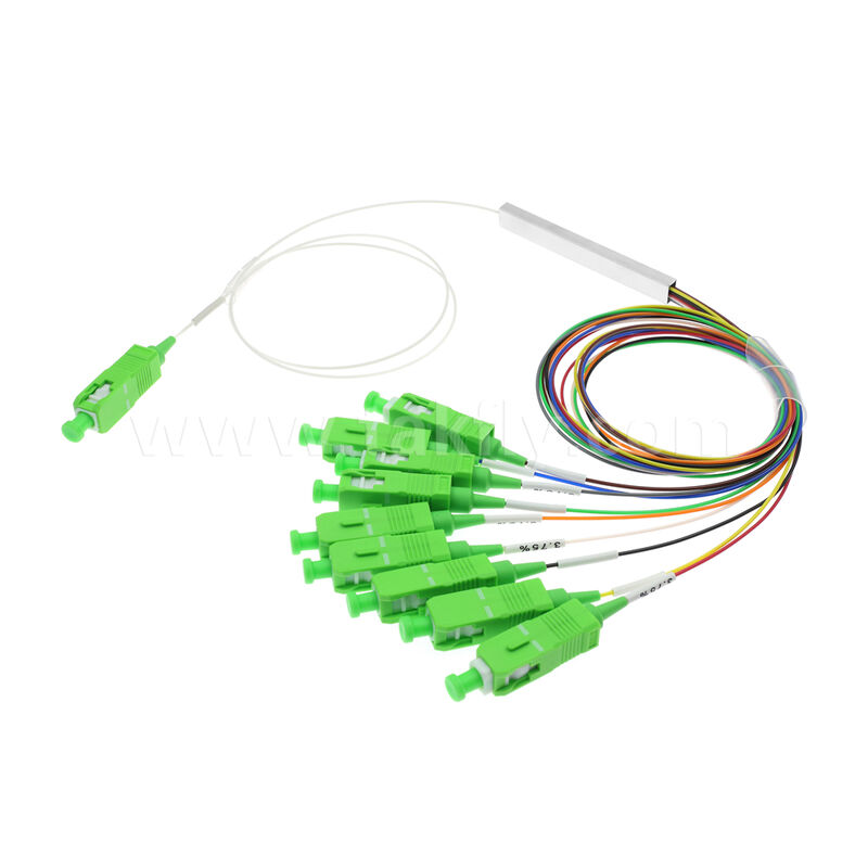 Splitter PLC 1×9 canale con fibra da 0,9 mm per reti di distribuzione ottica FTTH/FTTX