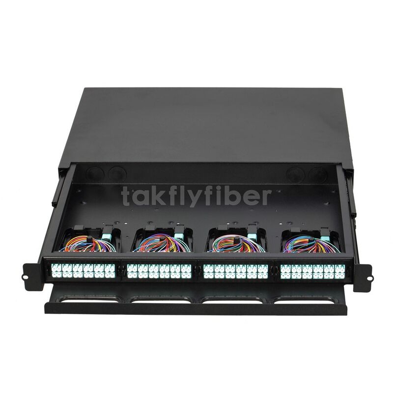 Pannello di patch per rackmount ad alta densità Takfly con gestione di cassette MTP/MPO a 12 fibre per i data center