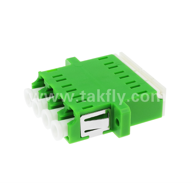 LC Quad Inner Shutter Adapter 4 in 1 LC Duplex APC con persiana incorporata, protegge gli occhi dal laser a fibra ottica, conforme alla IEC e alla RoHS, per data center e connessioni a fibra ad alta potenza