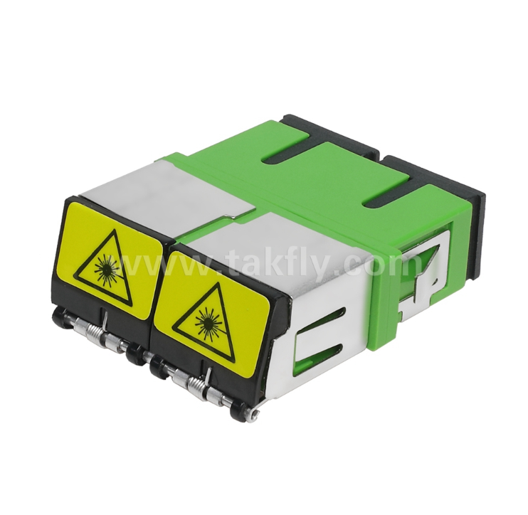 Adattatore duplex SC con otturatore anteriore - Copertura esterna per protezione da polvere e laser, resistente alle alte e basse temperature