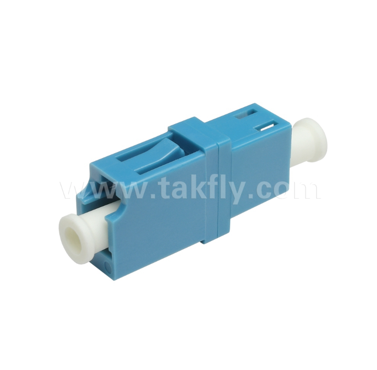 LC Simplex Fiber Adapter    Low Insertion Loss, Precision Alignment, High & Low Temperature Resistant, per Data Center e FTTx Fiber Connections