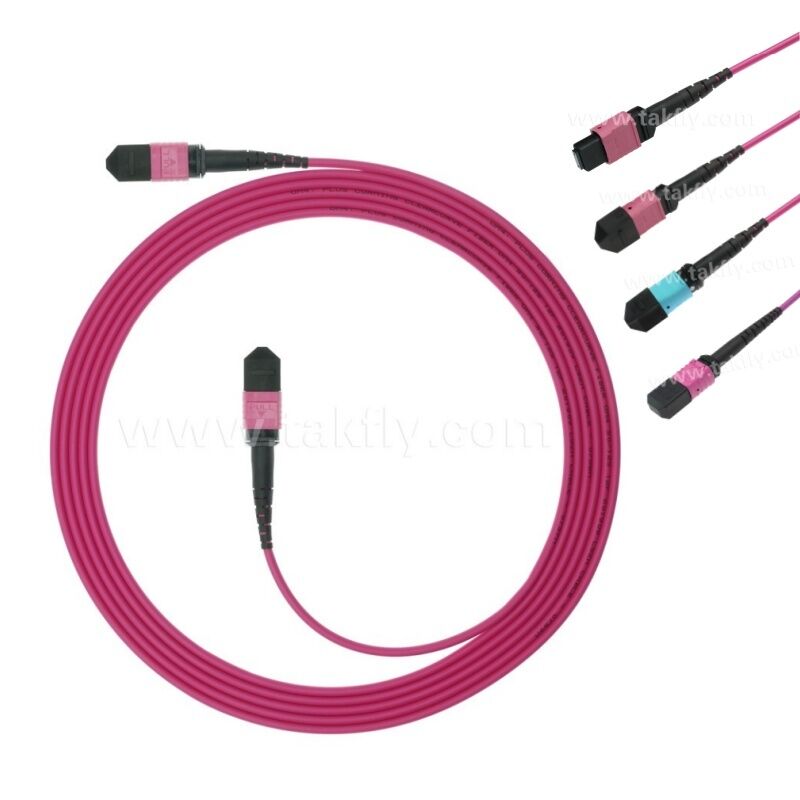MPO MTP Patchcord Multimode OM4 Trunk Cable 12F Fibra ottica per data center AI Telecom Cabling