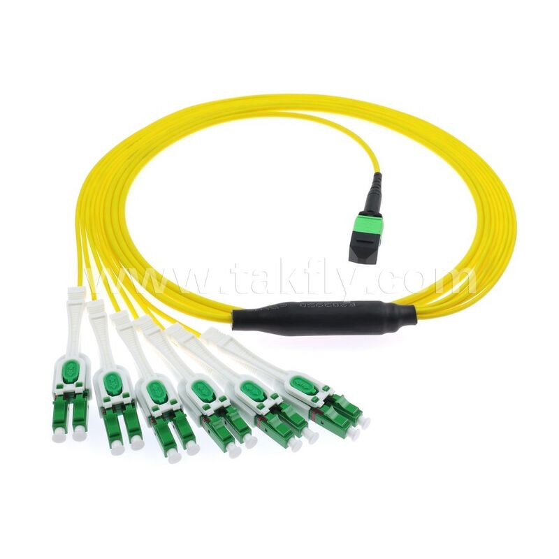 Cavo in fibra ottica breakout monomodale Fanout Uniboot LC MPO/MTP per cablaggio di data center AI Telecom