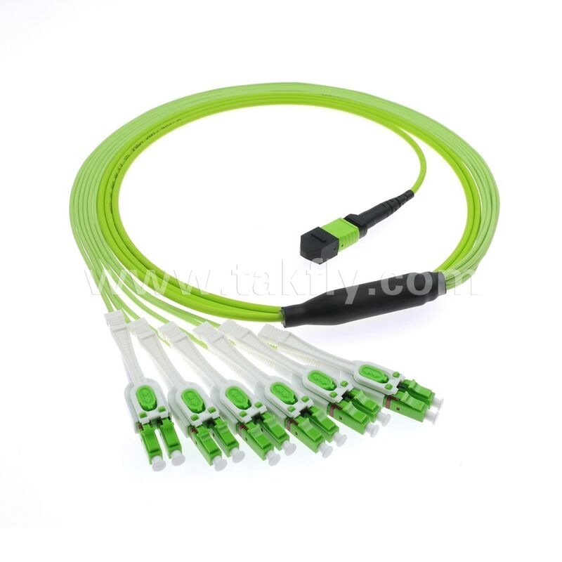 MPO/MTP Patchcord Fanout Uniboot LC Multimode OM5 Breakout Fiber Optic Cable for Data Center Cabling AI Telecom