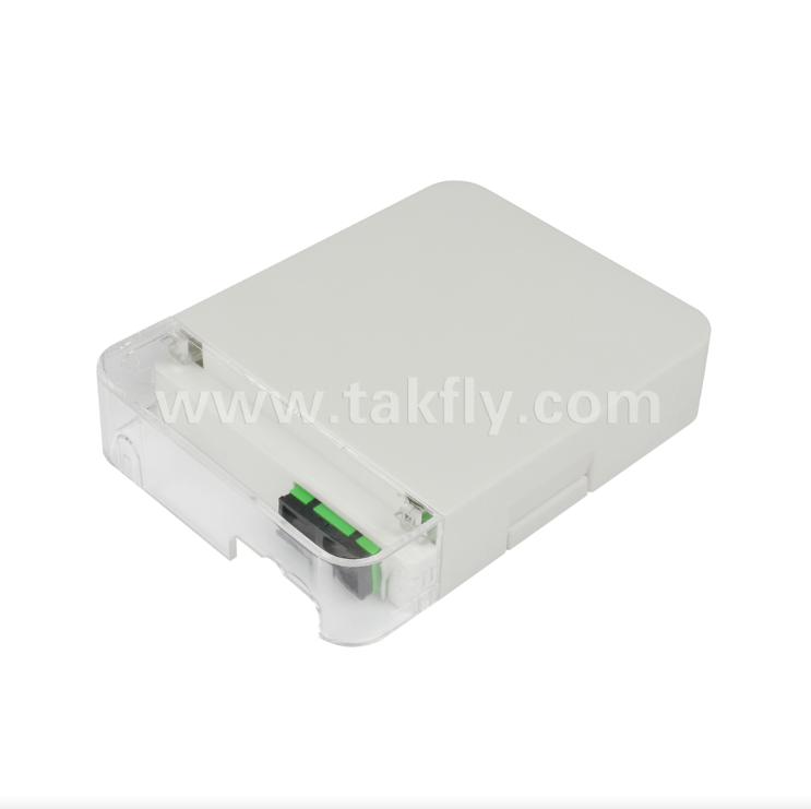 TKS-1806-02W Presa a Muro in Fibra Ottica FTTH – Scatola di Terminazione Compatta da Interno per Sedi del Cliente