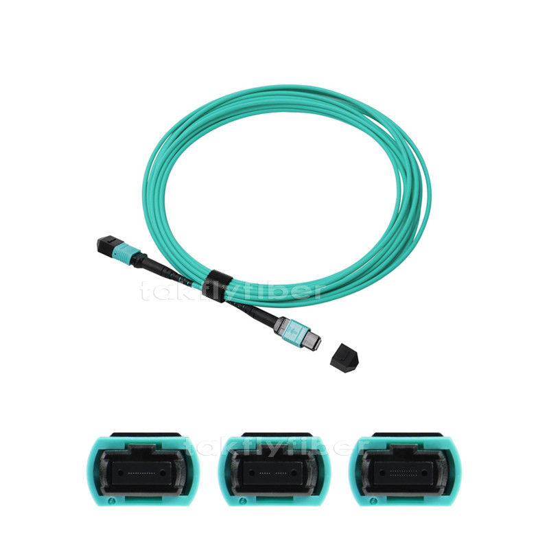 OM3 8/12/24 svuota il cavo a fibre ottiche di MPO MTP, 3.0mm, millimetro 50/125, acqua