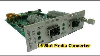 Telaio per convertitore multimediale a 16 slot per montaggio su rack